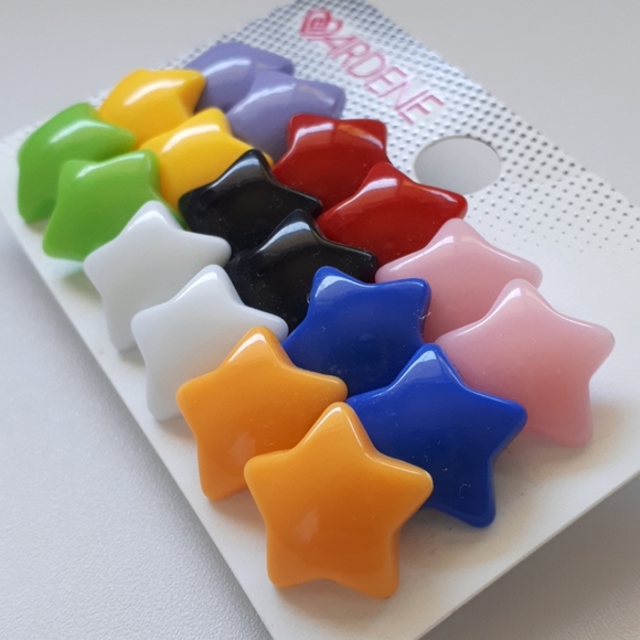 9 pairs of star earrings (NINE different colors) - Picture 3 of 4